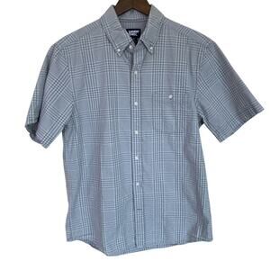 Lands' End Gray Plaid Button Down - Medium - Classic